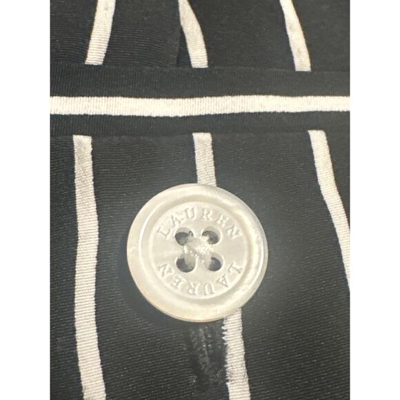 Ralph Lauren Women's Shorts Silky Black With White Striped Shorts Sz 8 - Picture 9 of 9